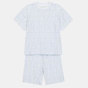 •Fendi Baby Boys’ FF Terry T-Shirt and Logo Shorts Set 24M -